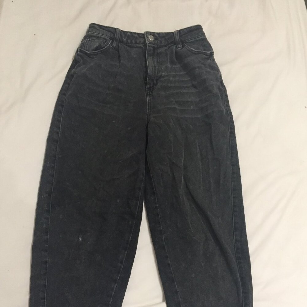wild fable black high rise balloon jeans size 2 woman's
